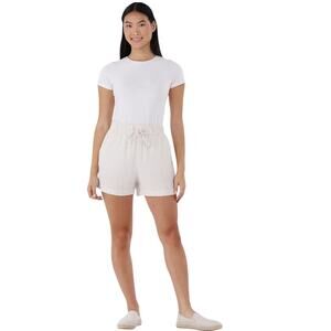 Time and Tru Wmns Beige Linen Blend Pull On Shorts, 3.5" Inseam, Size XXXL